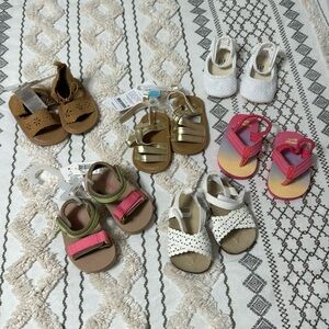 Carters OshKosh Baby Gap Old Navy Baby Bundle of Shoes 3-6M & 6-12M All New
